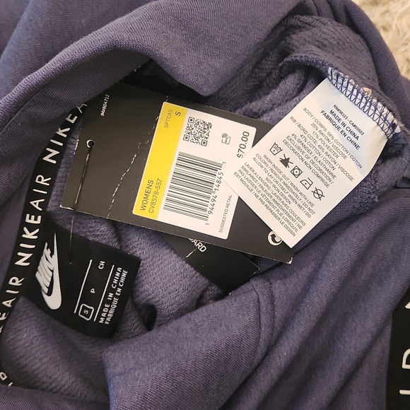 NIKE WOMENS CROP TOP HALF ZIP SWEATER SMALL - Picture 6 of 6